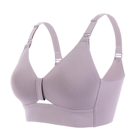 Modal silk gathers thin breast-feeding bra without steel ring